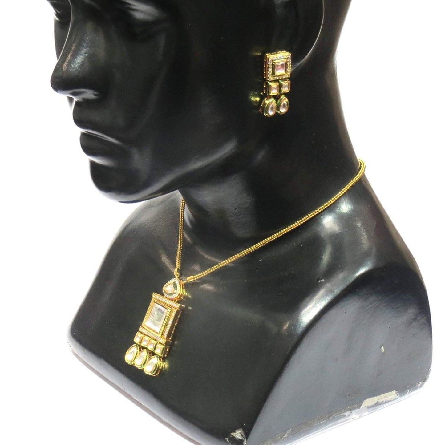 Jewelshingar Jewellery Gold Plated Necklace Set In Gold Colour For Women ( 21301-acs )