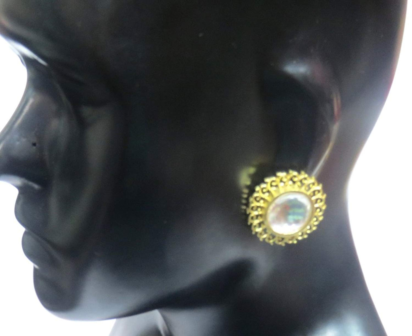 Jewelshingar Jewellery Fine Black Plated Stud Earrings For Women ( 31879-pe-studs-victorian )