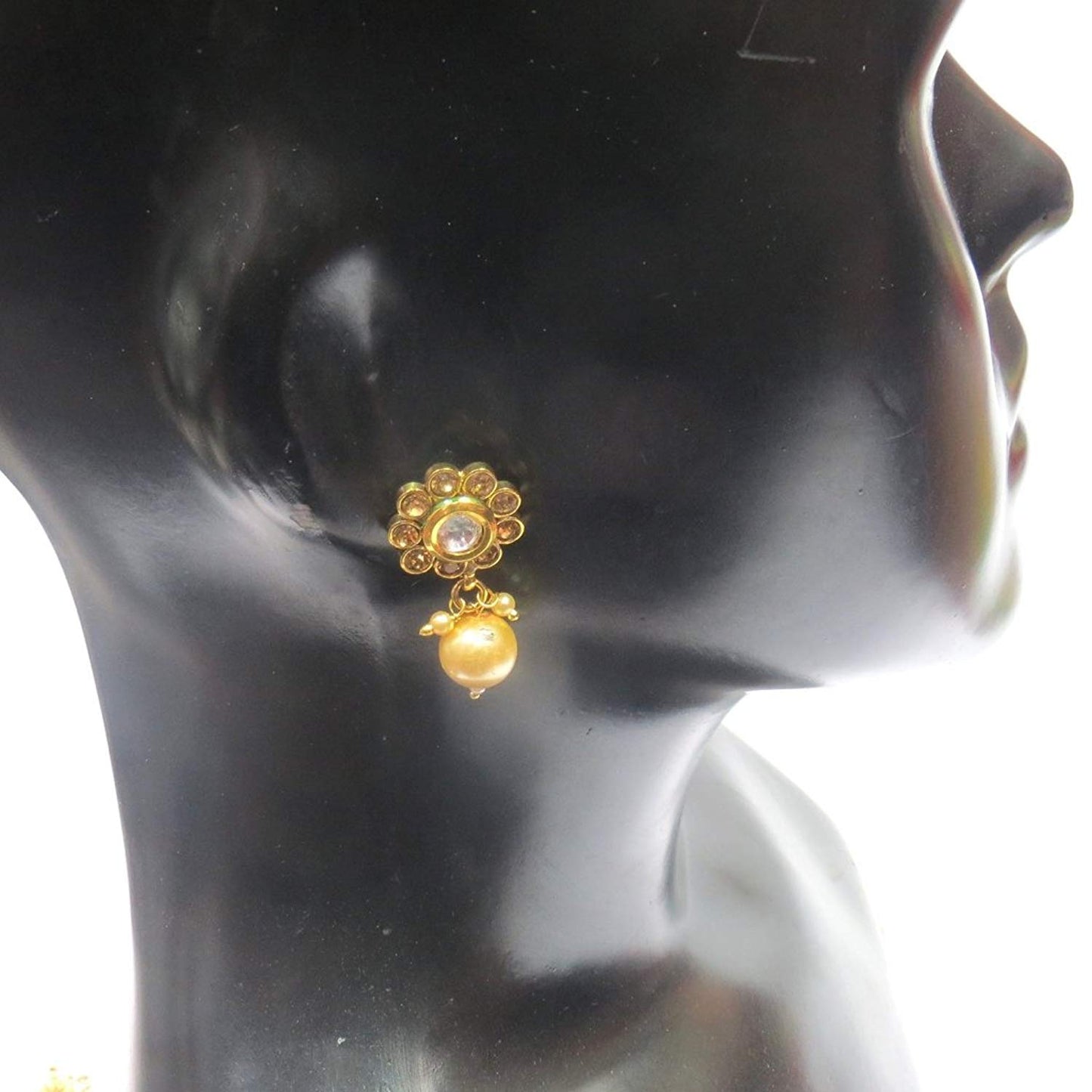 Jewelshingar Jewellery Fine Gold Plated Dangle & Drop Earrings For Girls ( 34992-pe )
