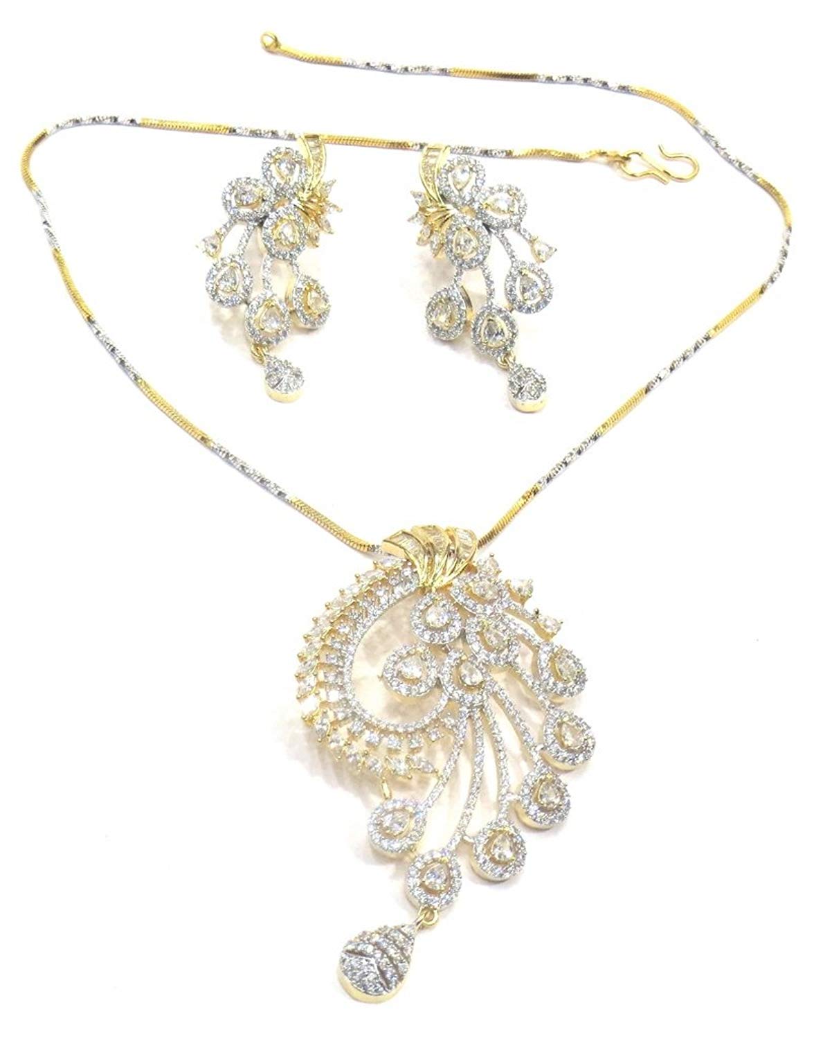 Jewelshingar Jewellery Fine Gold Plated Pendant Set For Women ( 35706-psad )