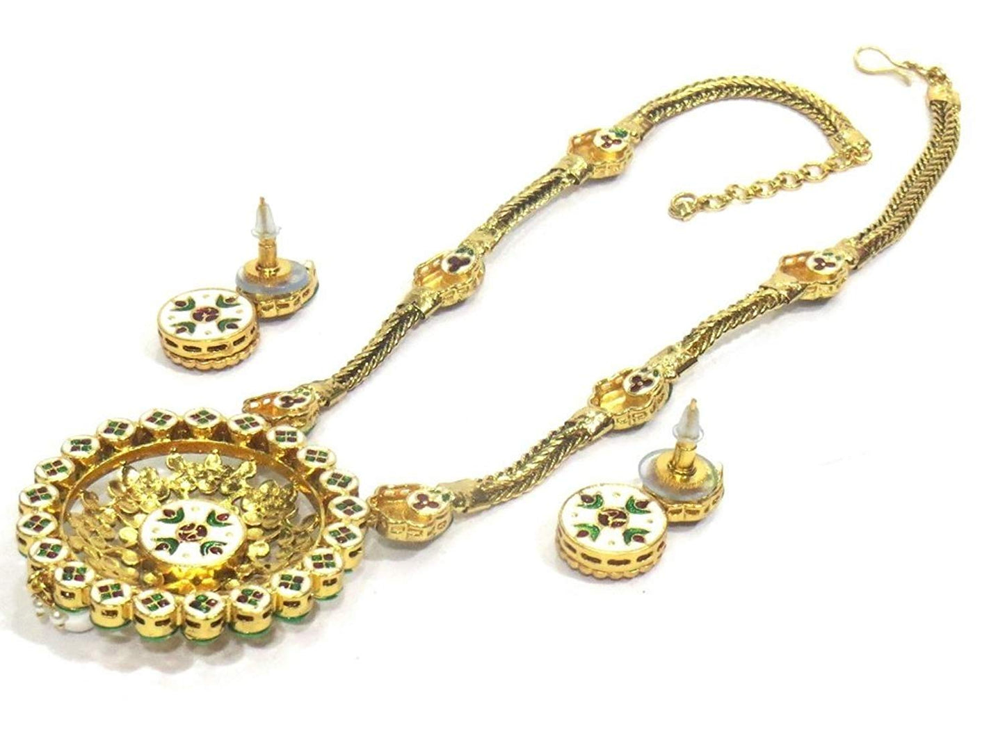 Jewelshingar Jewellery Fine Quality Gold Plated Pendant Set For Women ( 26146-acs )