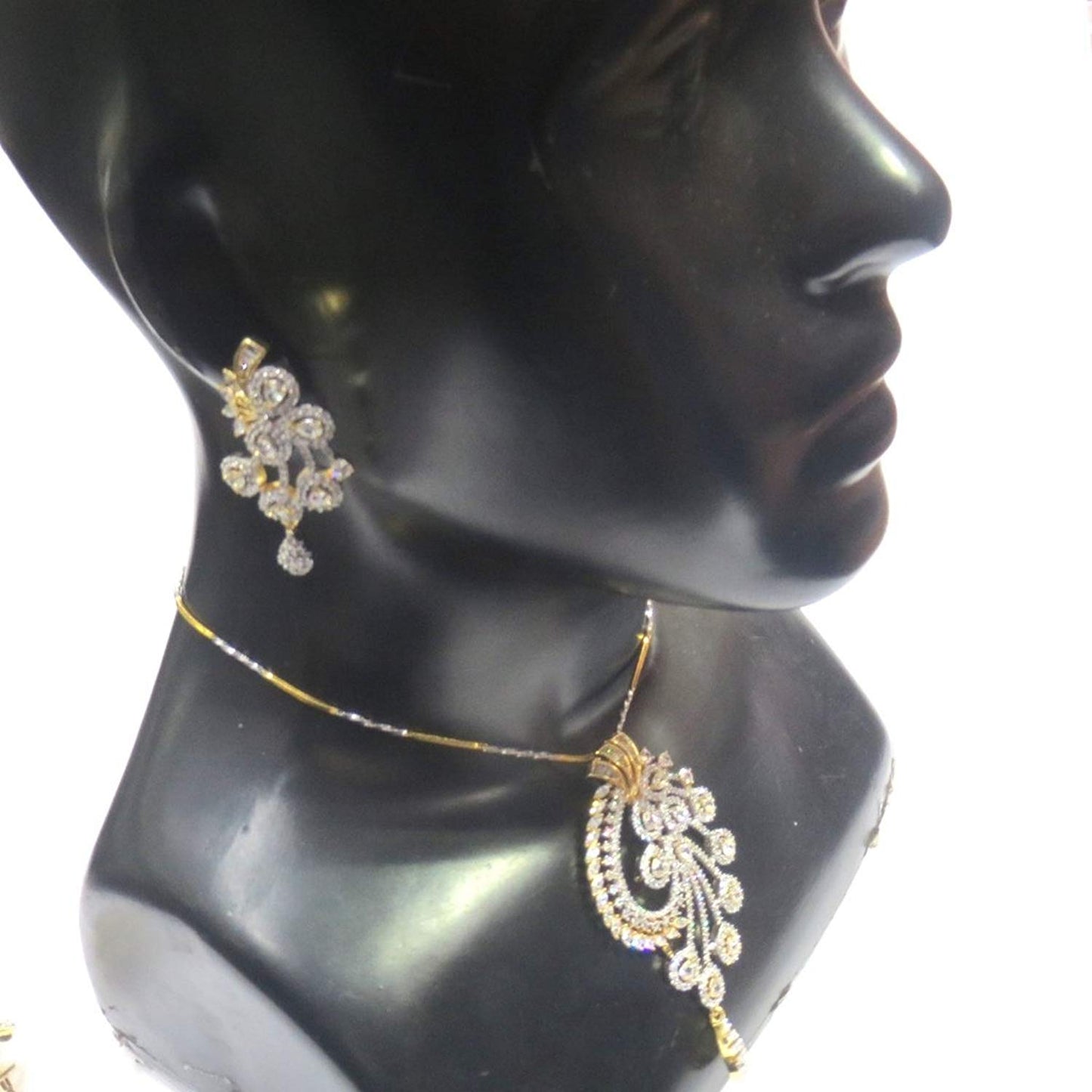 Jewelshingar Jewellery Fine Gold Plated Pendant Set For Women ( 35706-psad )