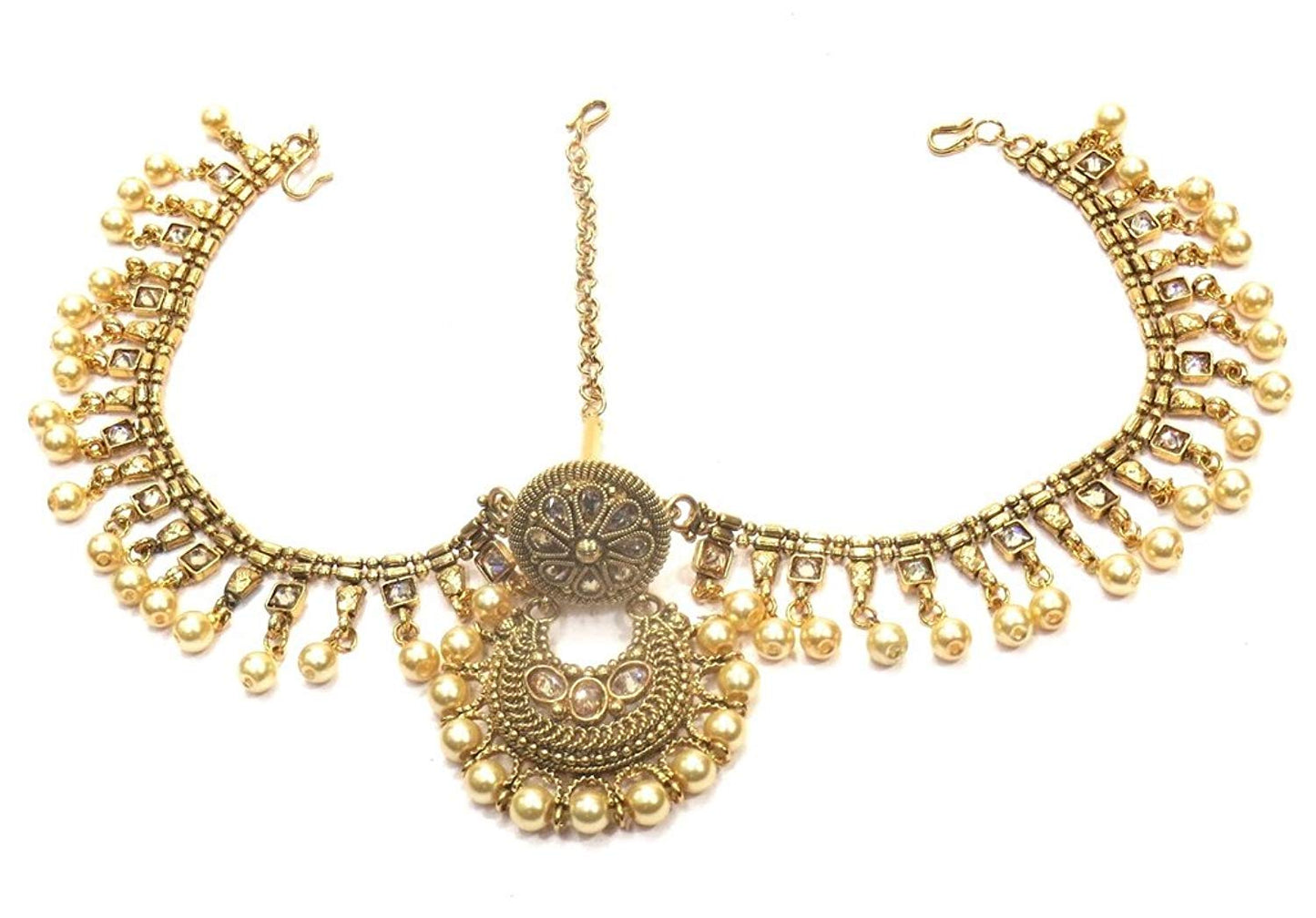 Jewelshingar Jewellery Fine Gold Plated Maangtikka Maathapatti For Women ( 35403-maangtikka-maathapatti )