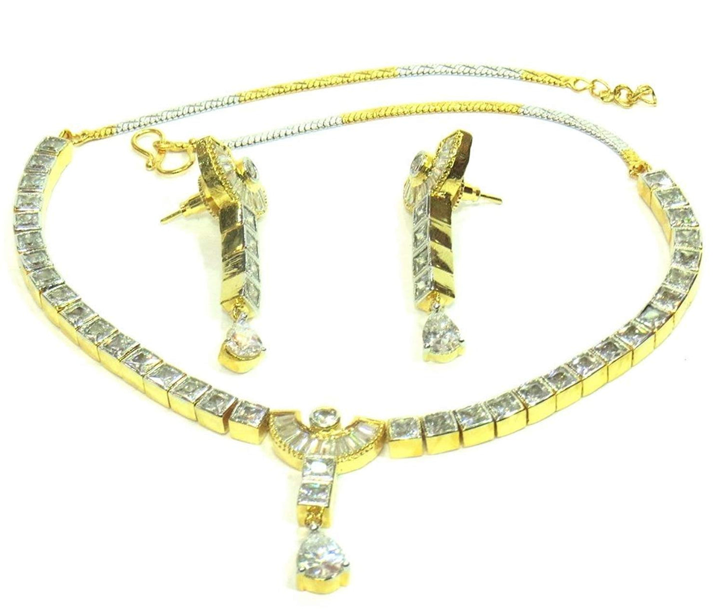 Jewelshingar Jewellery Fine Quality Gold Plated Pendant Set For Women ( 26829-nad )