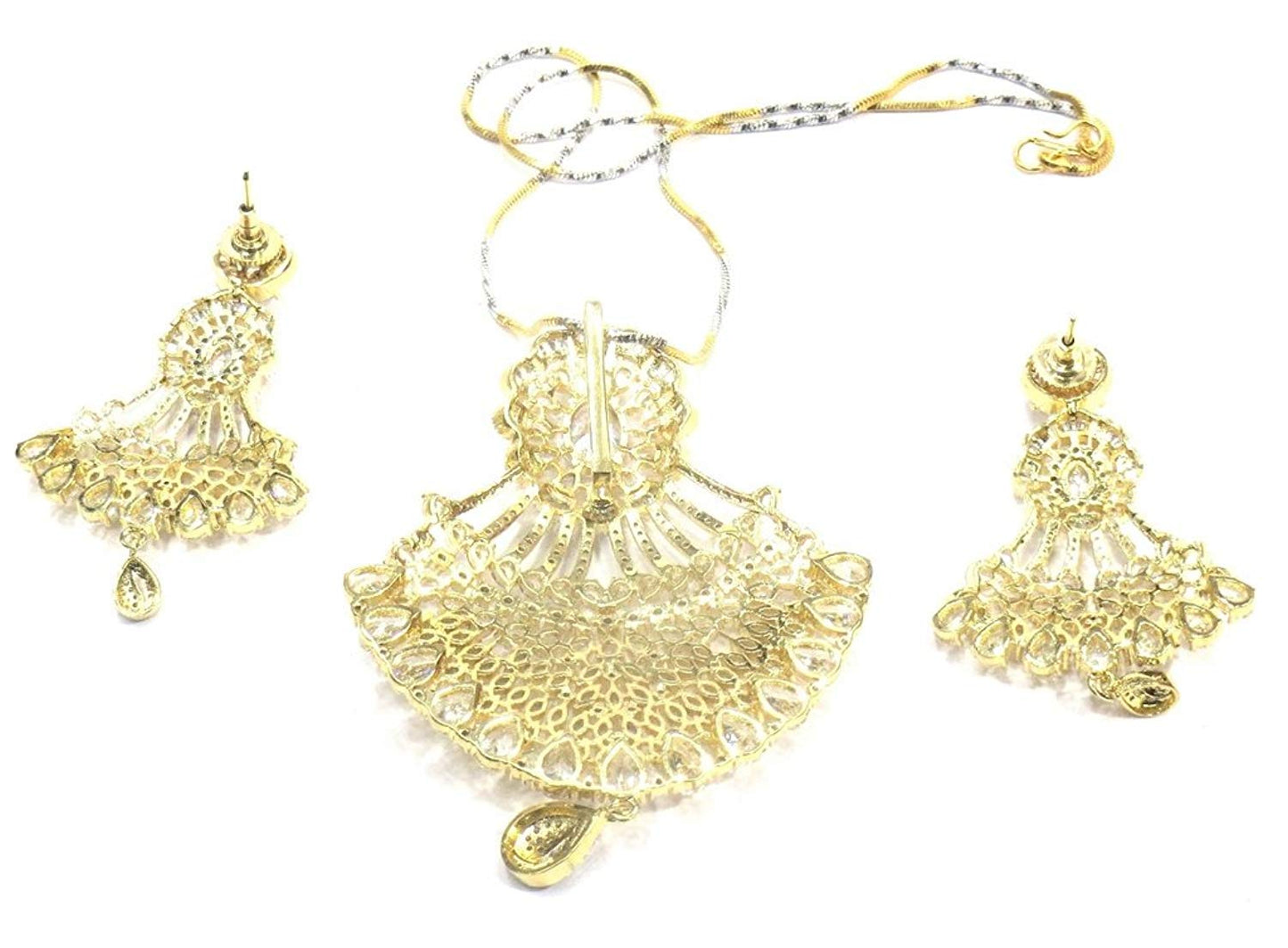 Jewelshingar Jewellery Fine Gold Plated Pendant Set For Women ( 35702-psad )