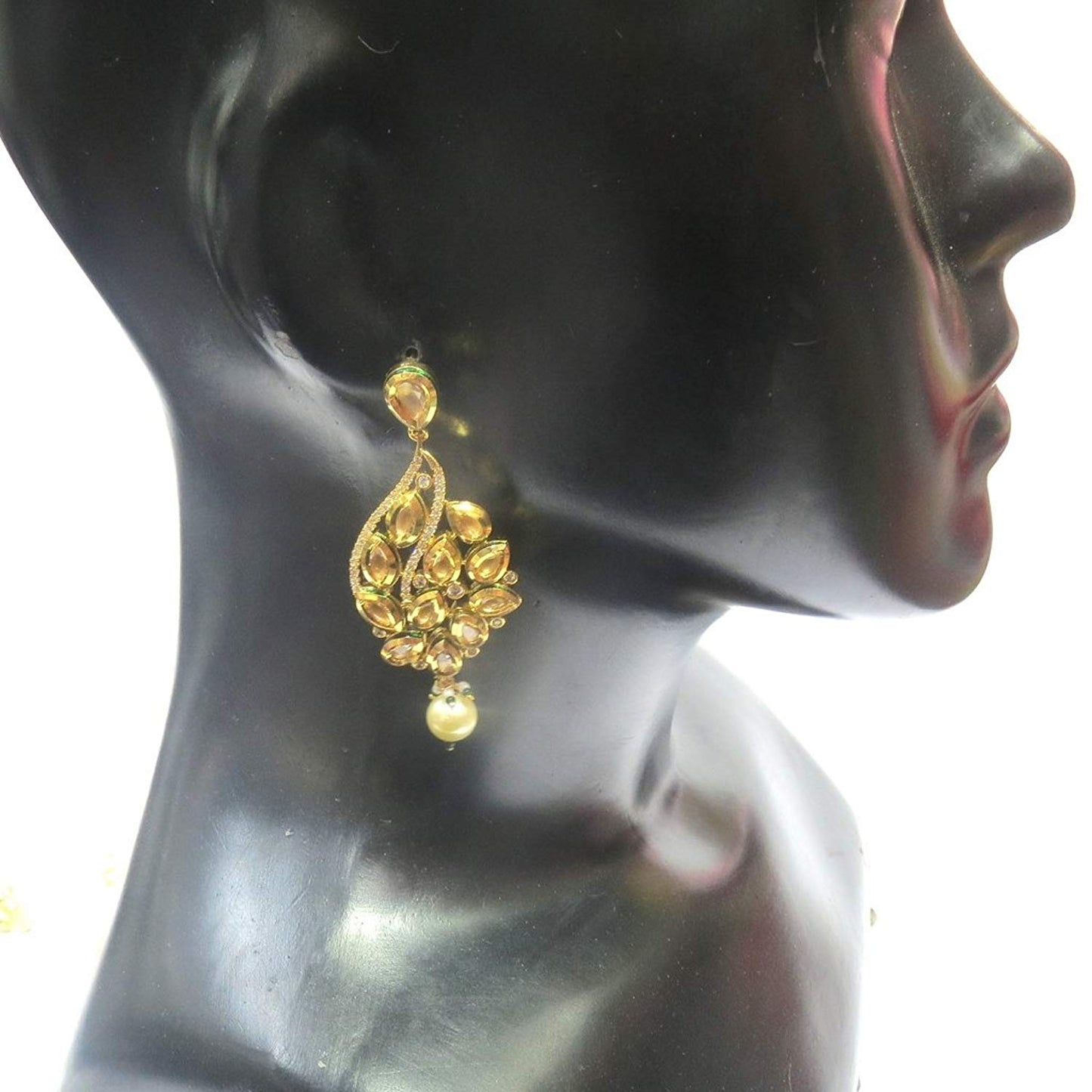 Jewelshingar Jewellery Fine Gold Plated Dangle & Drop Earrings For Girls ( 34822-ace )