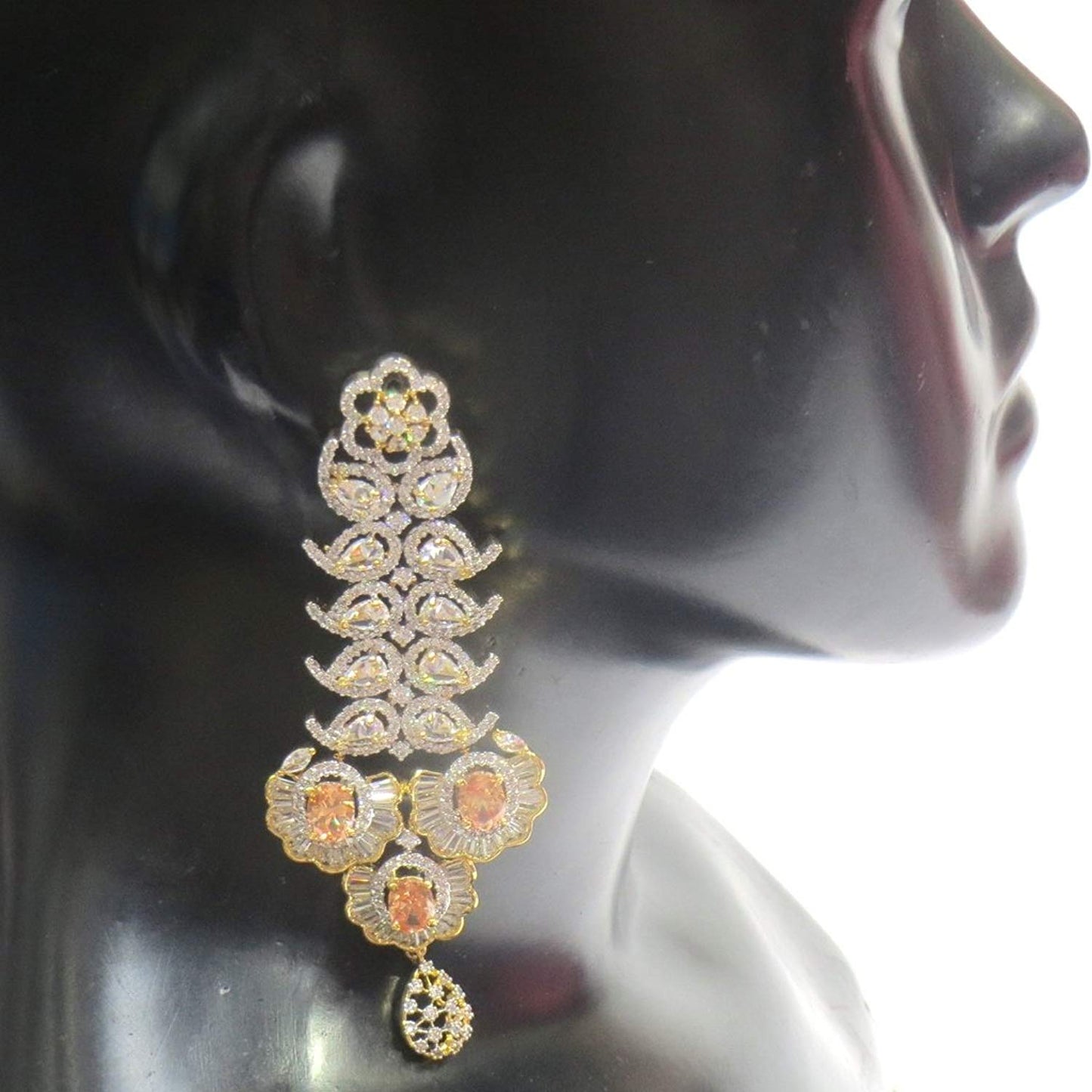 Jewelshingar Jewellery Fine Gold Plated Dangle & Drop Earrings For Girls ( 34414-ead-gold )