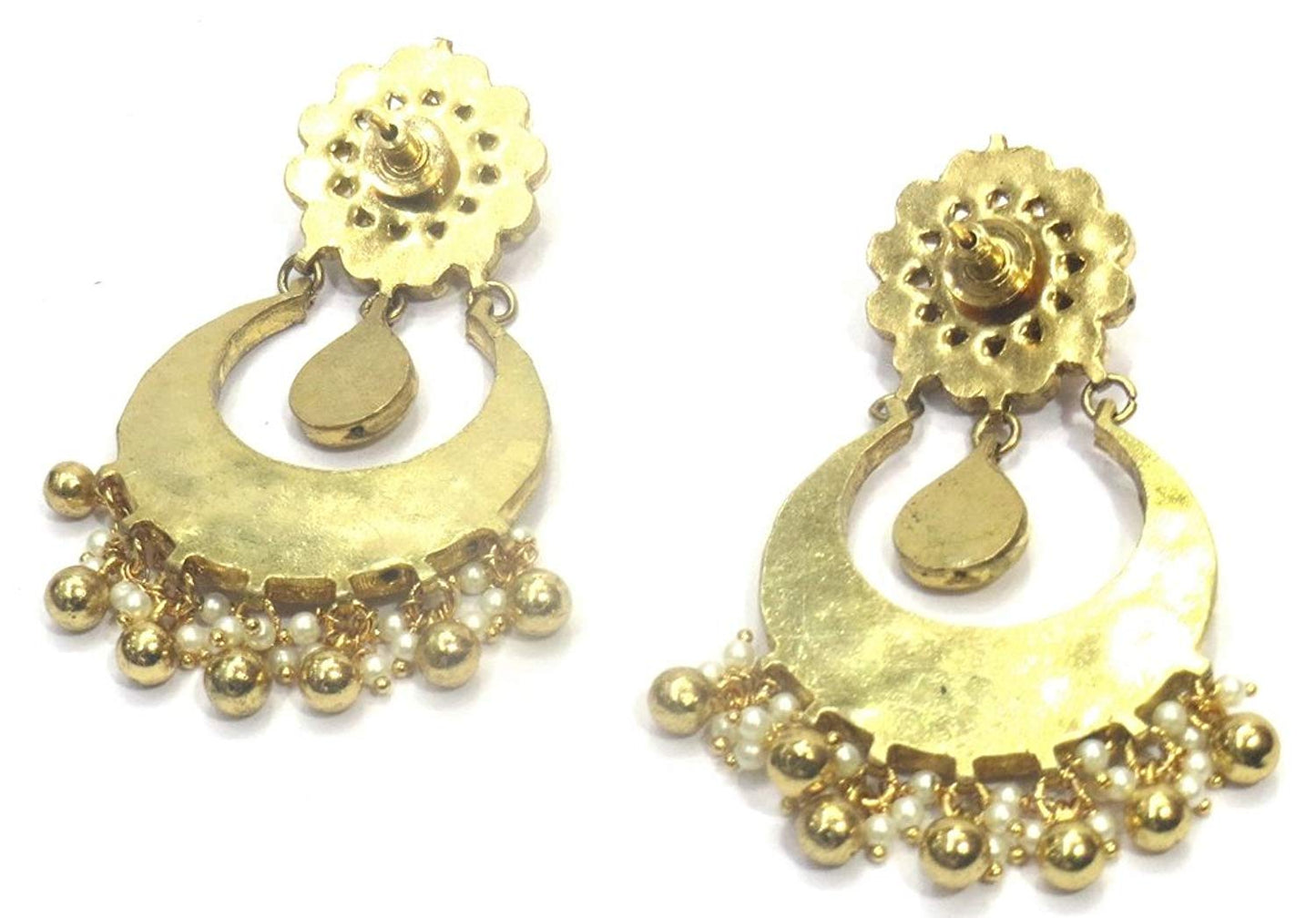 Jewelshingar Jewellery Polki Kundan Dangle & Drop Earrings Earings For Women ( 37180-dce )