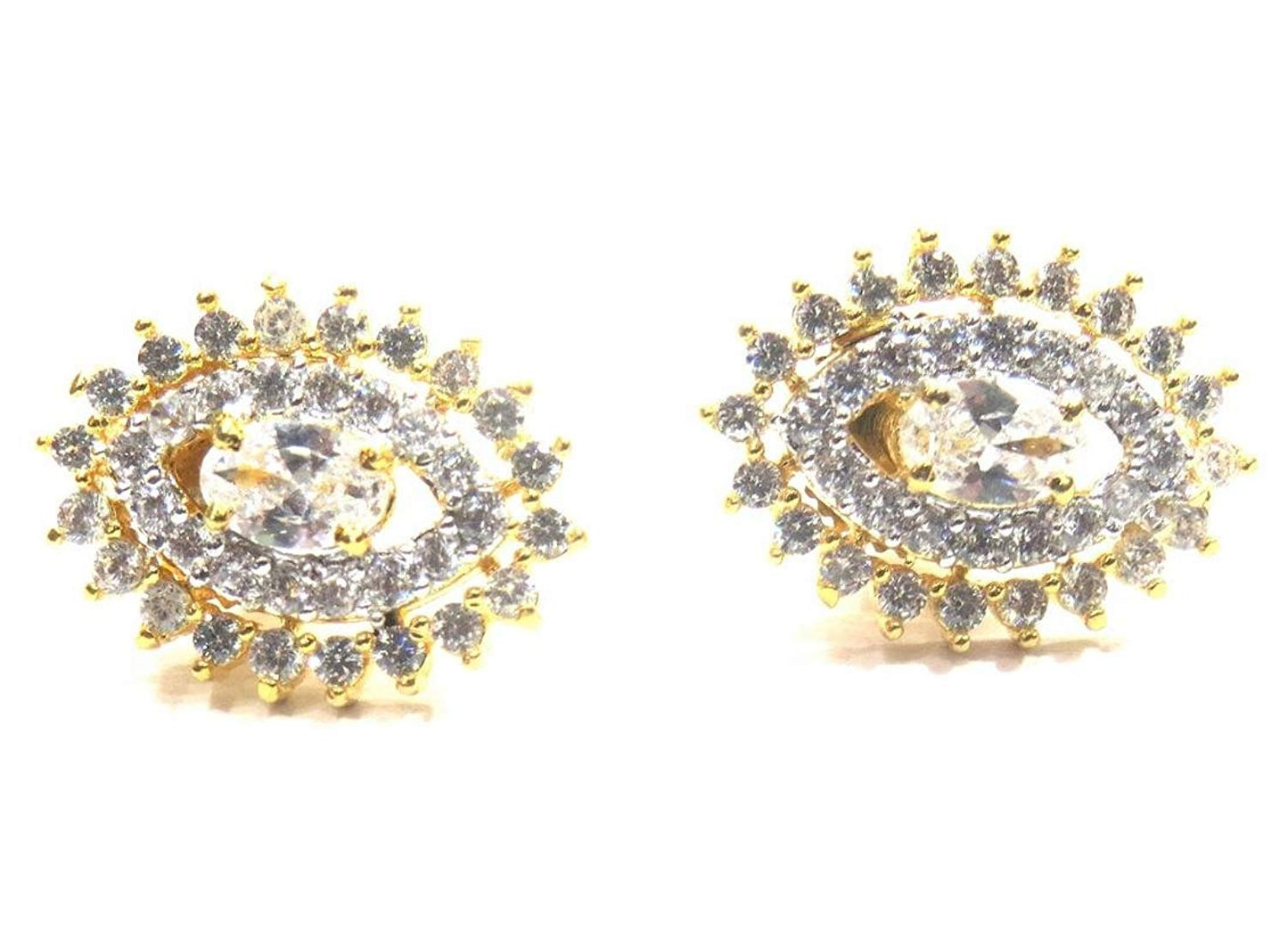 Jewelshingar Jewellery Diamond Looking Stud Earrings For Women ( 39462-ead-studds-plain )
