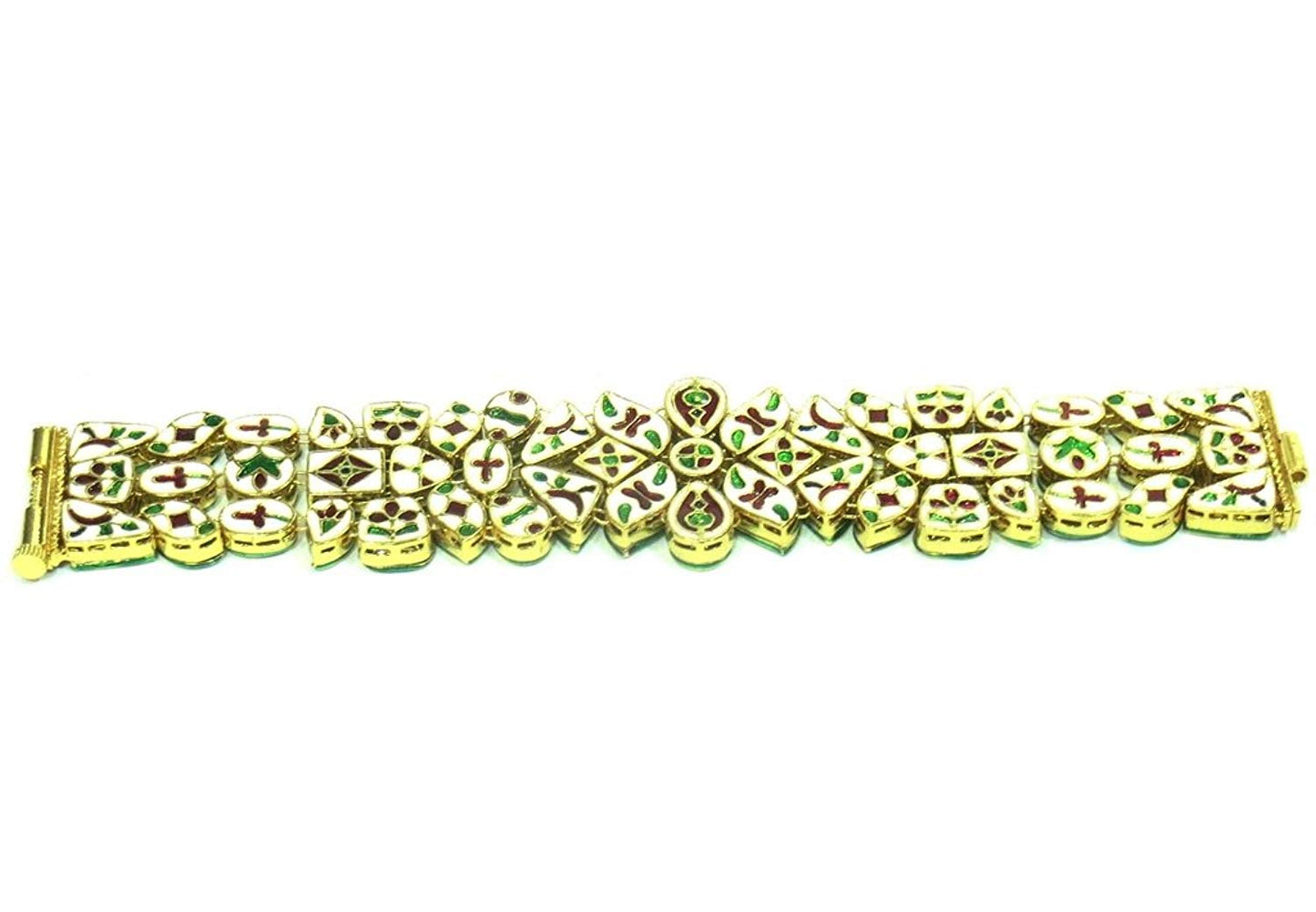 Jewelshingar Jewellery Polki Kundan Bracelet For Women ( 26459-bcad-cb )