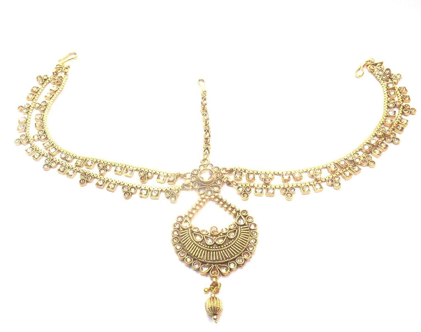 Jewelshingar Jewellery Fine Gold Plated Maangtikka Maathapatti For Women ( 35383-maangtikka-maathapatti )
