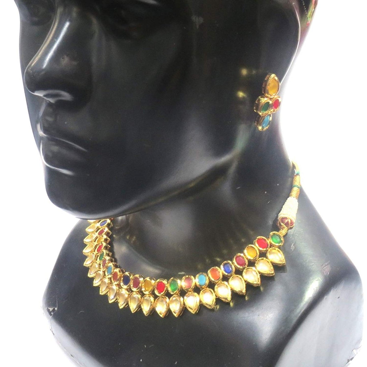 Jewelshingar Jewellery Fine Gold Plated Necklace For Women ( 36343-acs-multi )