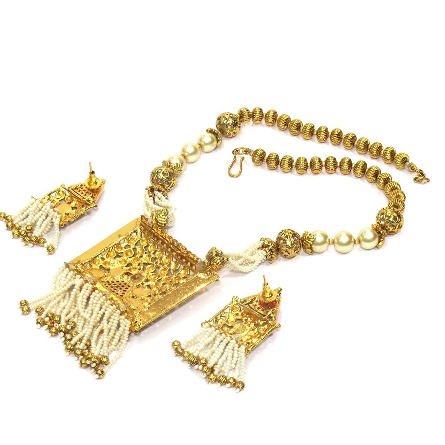 Jewelshingar Jewellery Gold Plated Pendant Set In Pink Colour For Women ( 21338-asps-ruby )