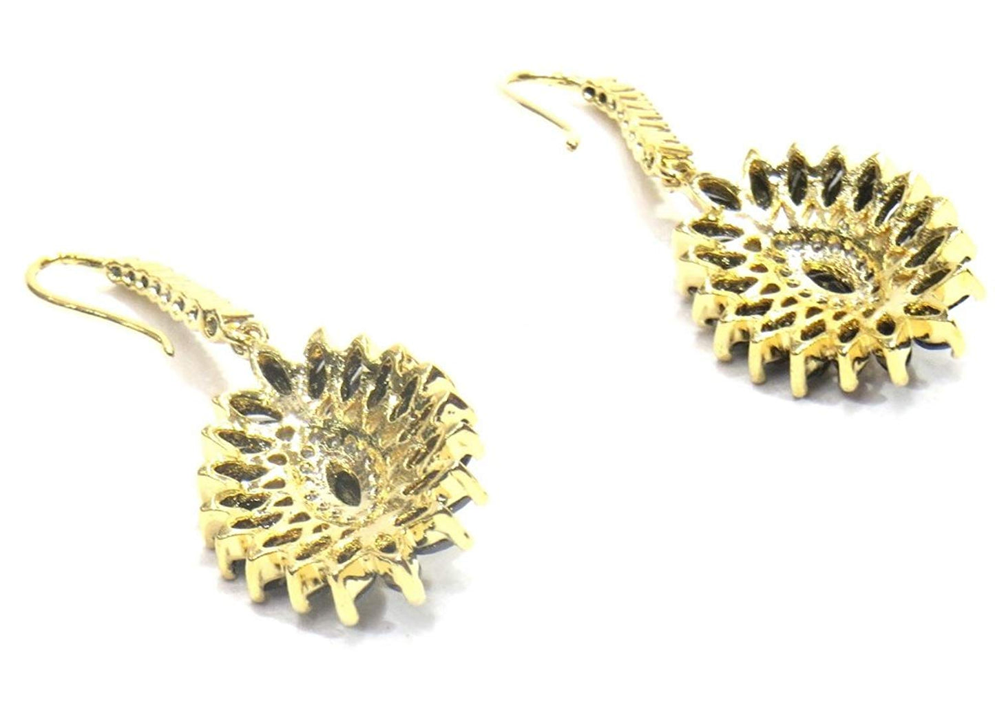 Jewelshingar Jewellery Fine Gold Plated Dangle & Drop Earrings For Girls ( 34730-ead-black )