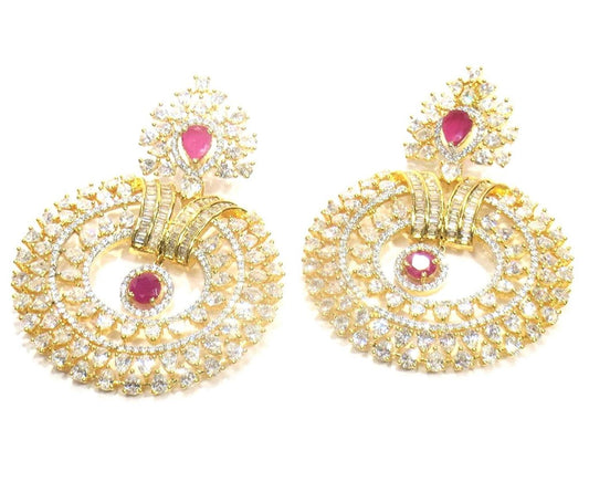 Jewelshingar Jewellery Shingar Jewellery Dangle & Drop Earrings For Women ( 42217-ead-ruby )