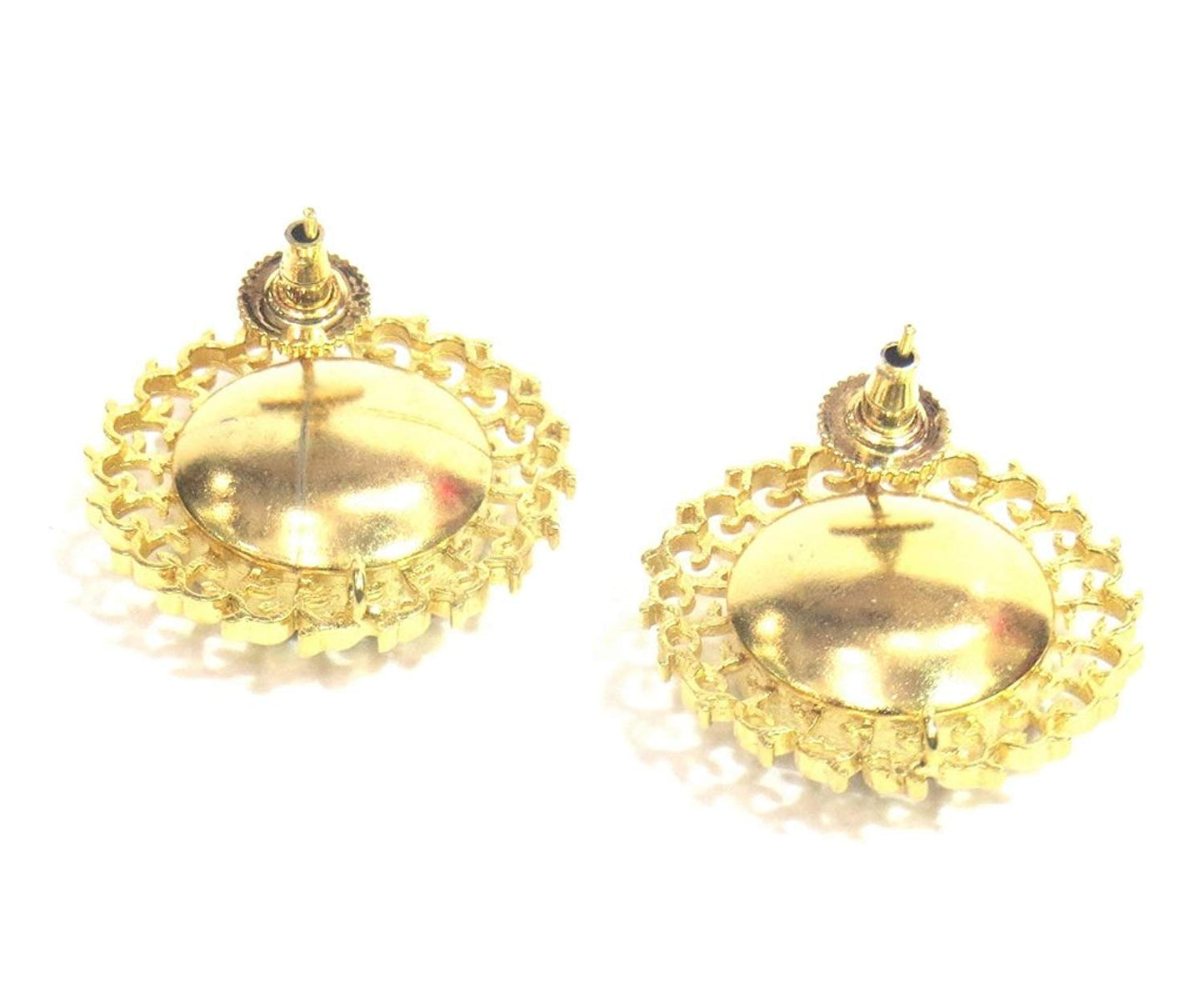 Jewelshingar Jewellery Fine Black Plated Stud Earrings For Women ( 31879-pe-studs-victorian )