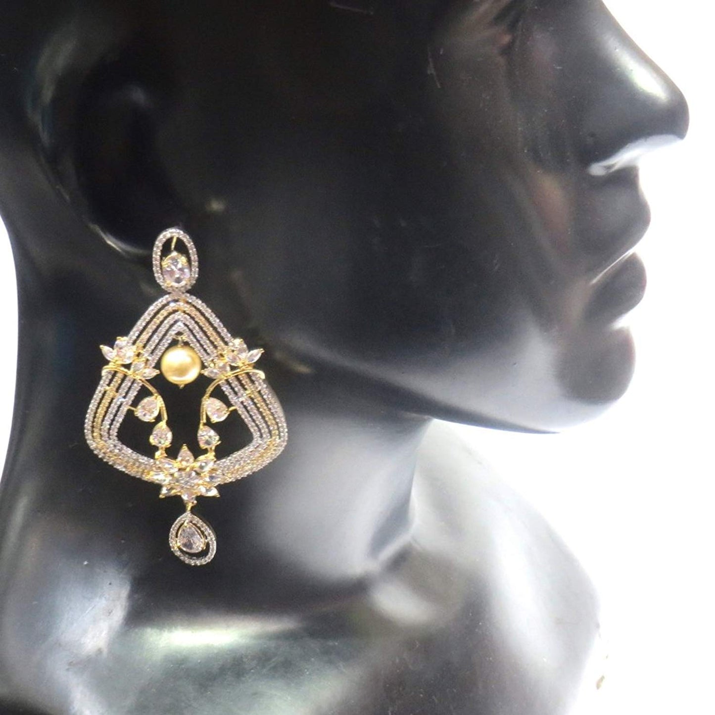 Jewelshingar Jewellery Fine Gold Plated Dangle & Drop Earrings For Girls ( 34260-ead )