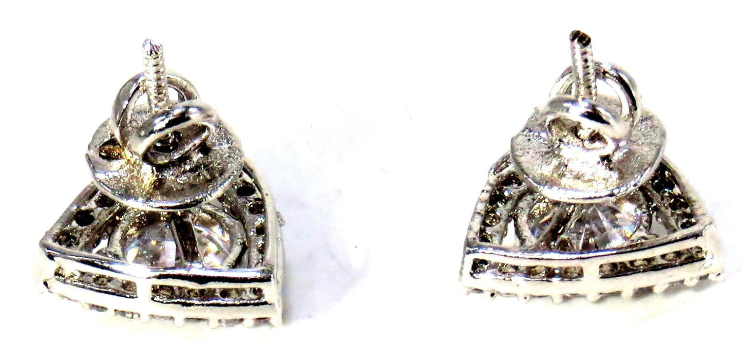 Jewelshingar Jewellery Silver Plated Diamond Earring For Women ( 62166EAD )