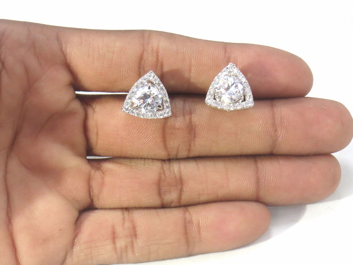Jewelshingar Jewellery Silver Plated Diamond Earring For Women ( 62166EAD )