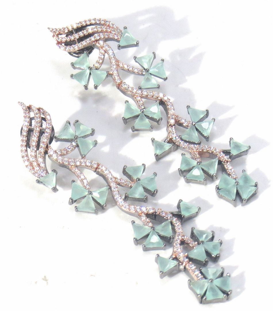 Jewelshingar Jewellery Victorian Plated Diamond Earring For Women ( 62177EAD )