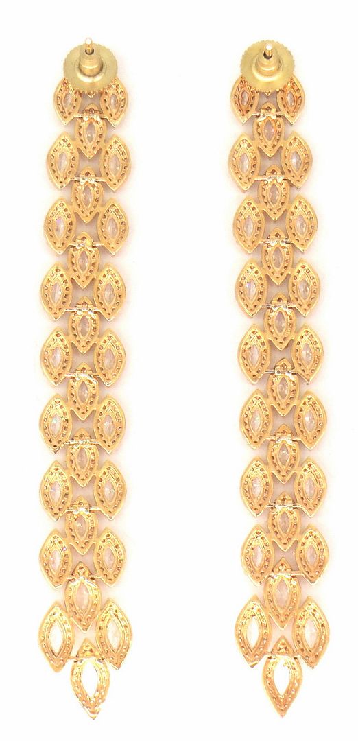 Jewelshingar Jewellery RoseGold Plated Diamond Earrings For Women ( 62514EAD )