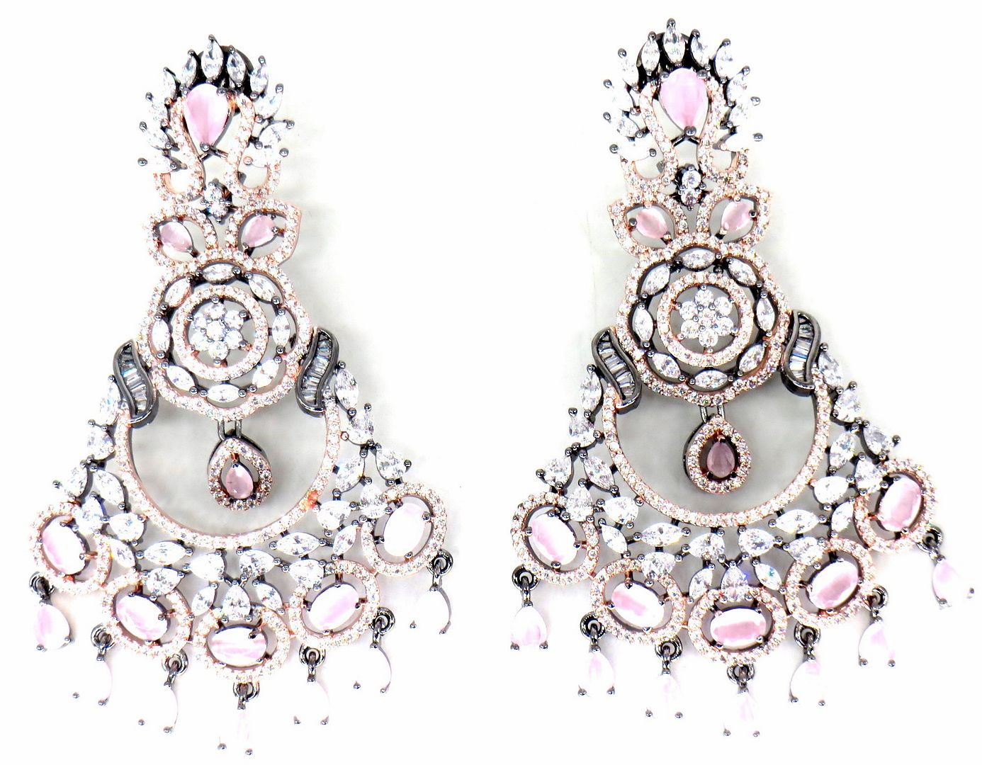 Jewelshingar Jewellery Victorian Plated Diamond Earrings For Women ( 62524EAD )