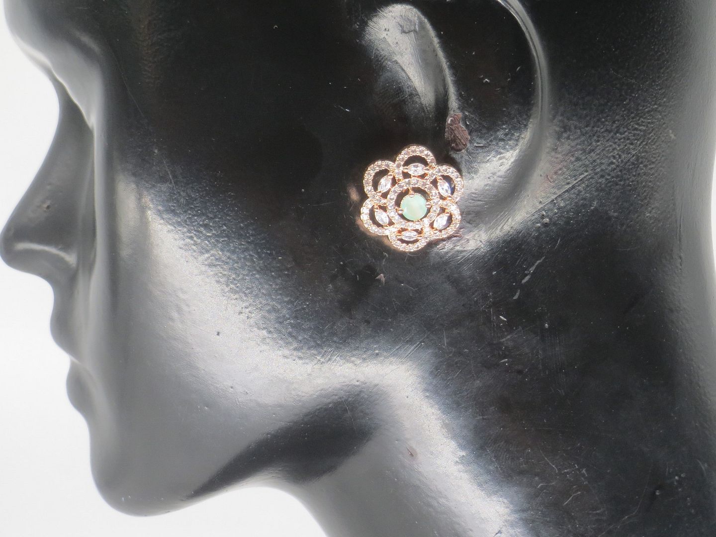 Jewelshingar Jewellery RoseGold Plated Diamond Earrings For Women ( 62566GJT )