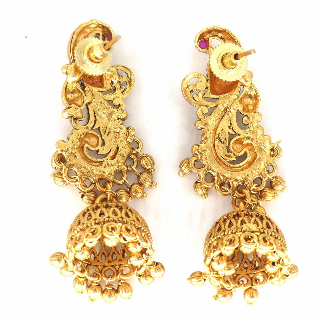 Jewelshingar Jewellery Gold Plated Diamond Earrings For Women ( 62706PEJ )