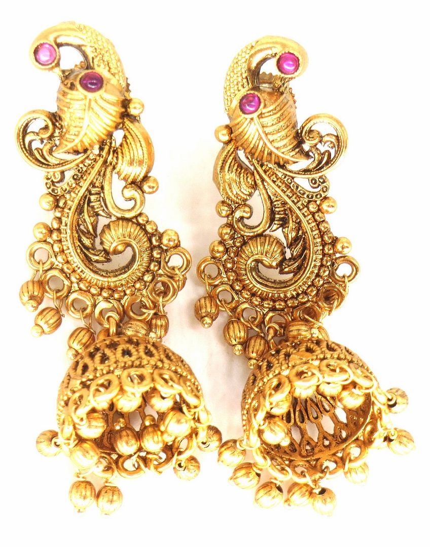 Jewelshingar Jewellery Gold Plated Diamond Earrings For Women ( 62706PEJ )