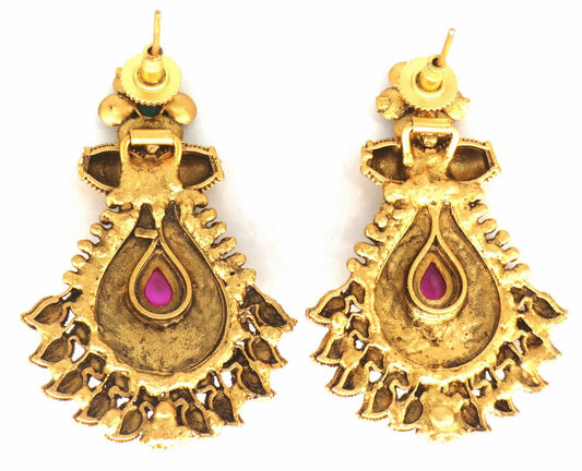 Jewelshingar Jewellery Gold Plated Diamond Earrings For Women ( 62714PED )