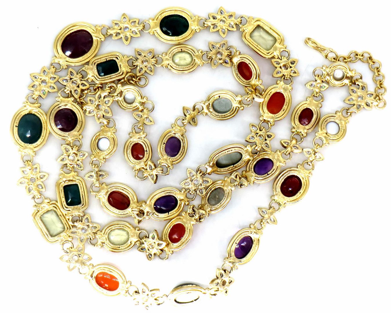 Jewelshingar Jewellery Fine Antique Polki Kundan Gold Plated Multi Colour Necklace For Women ( 62849ACC )