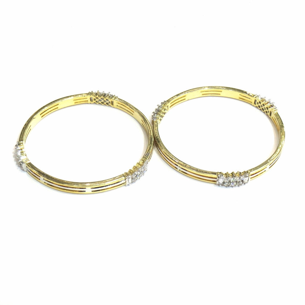 Jewelshingar Jewellery American Diamond Bangles For Women ( 6853-jb-P ) - JEWELSHINGAR