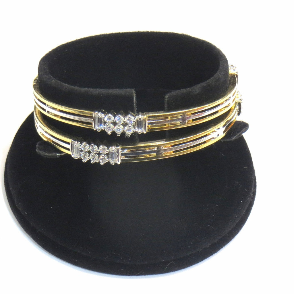 Jewelshingar Jewellery American Diamond Bangles For Women ( 6853-jb-P ) - JEWELSHINGAR