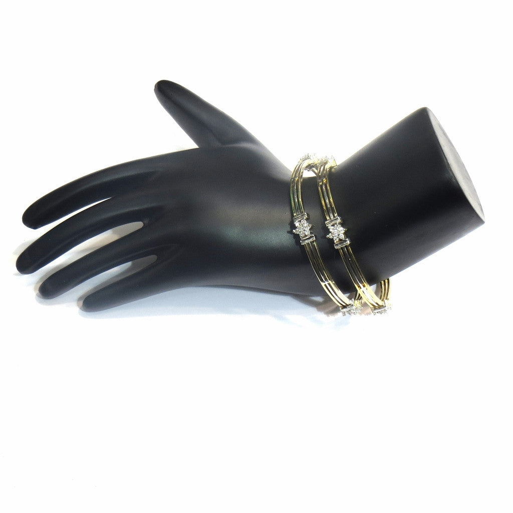 Jewelshingar Jewellery American Diamond Bangles For Women ( 6856-jb-P ) - JEWELSHINGAR