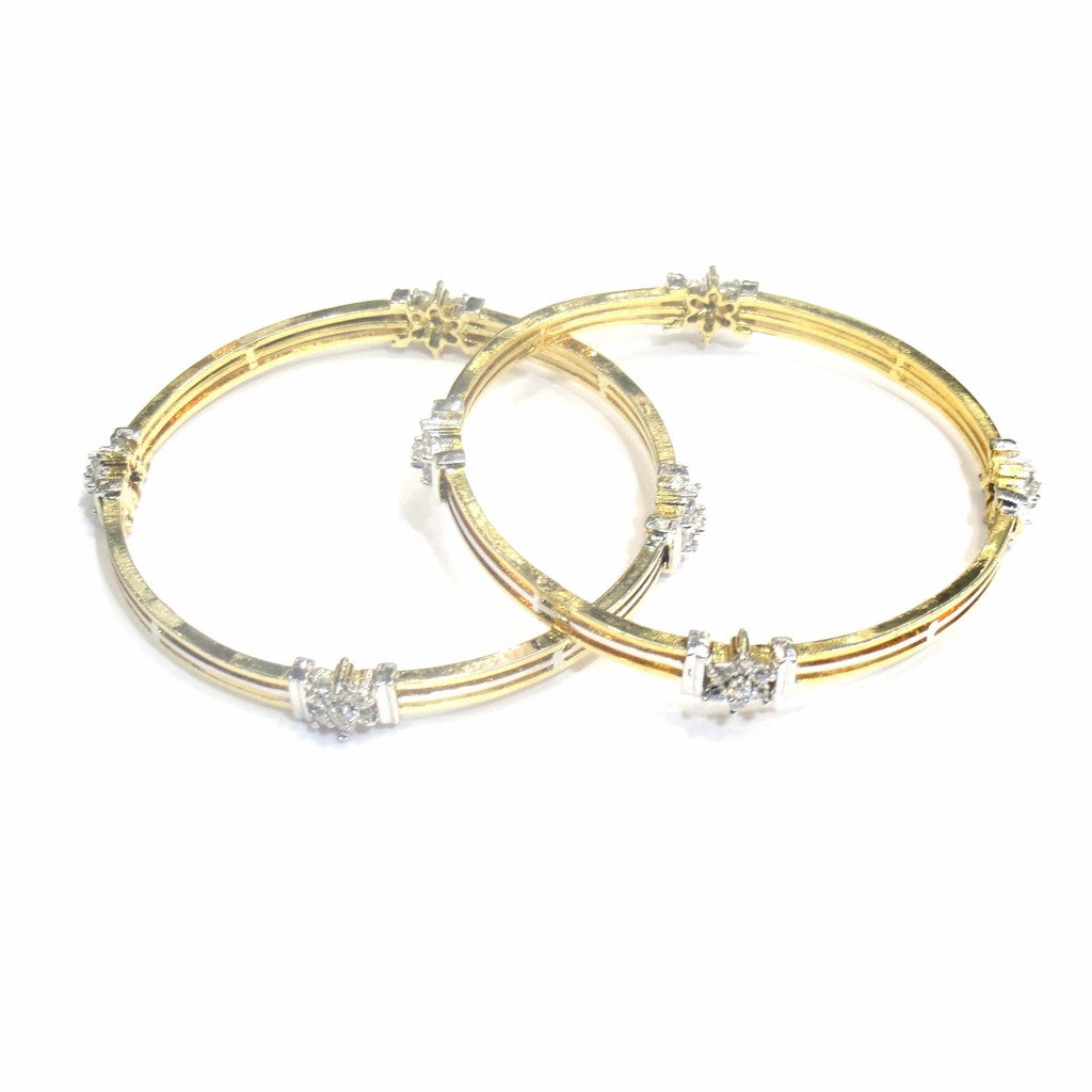Jewelshingar Jewellery American Diamond Bangles For Women ( 6856-jb-P ) - JEWELSHINGAR