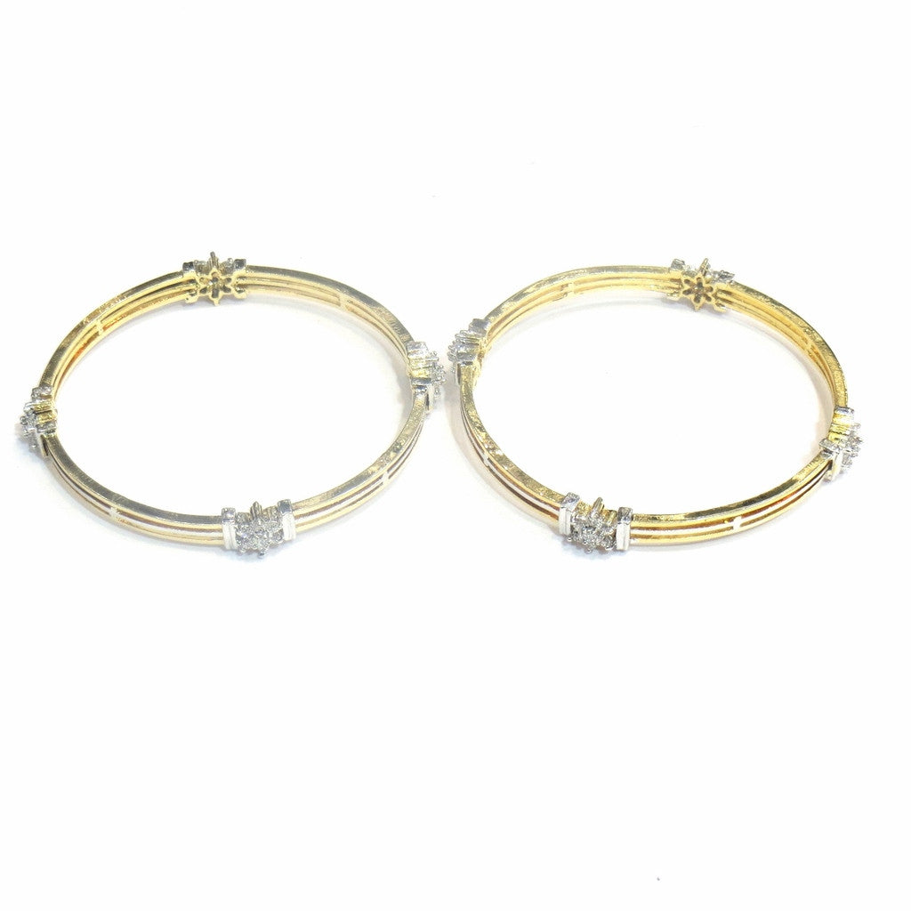 Jewelshingar Jewellery American Diamond Bangles For Women ( 6856-jb-P ) - JEWELSHINGAR