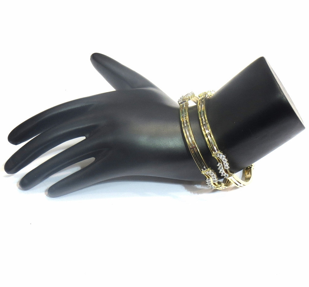 Jewelshingar Jewellery American Diamond Bangles For Women ( 6857-jb-P ) - JEWELSHINGAR
