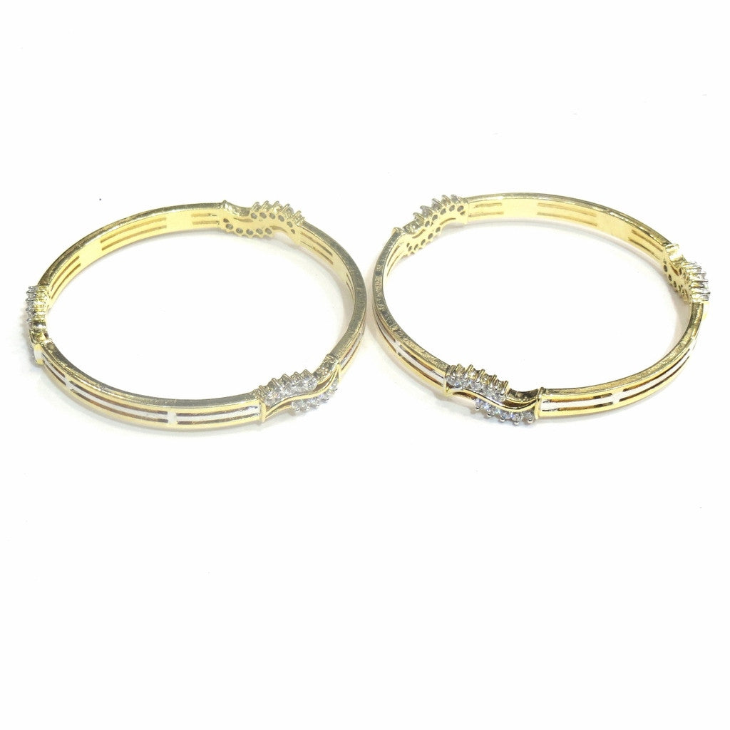 Jewelshingar Jewellery American Diamond Bangles For Women ( 6857-jb-P ) - JEWELSHINGAR