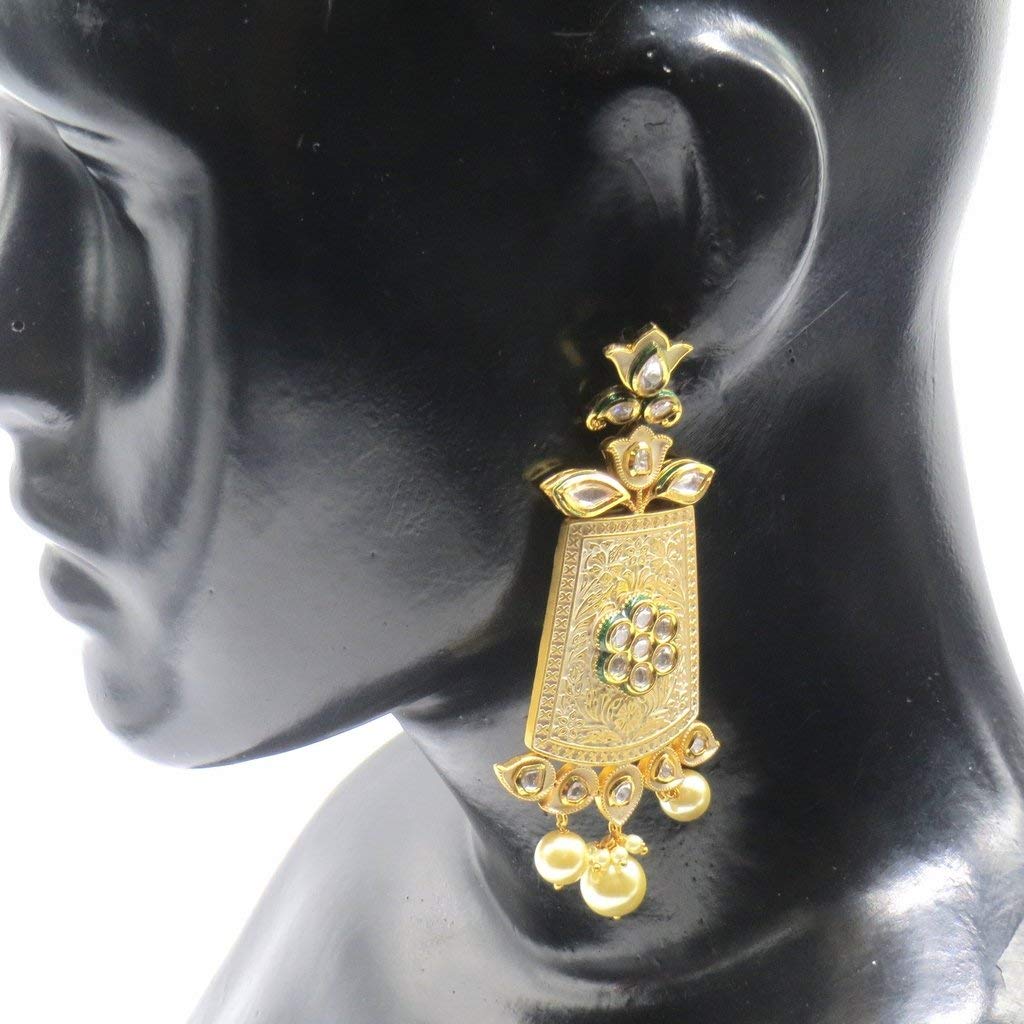 Jewelshingar Jewellery Gold Plated Enamel Colour Earrings For Women (44801-ace)