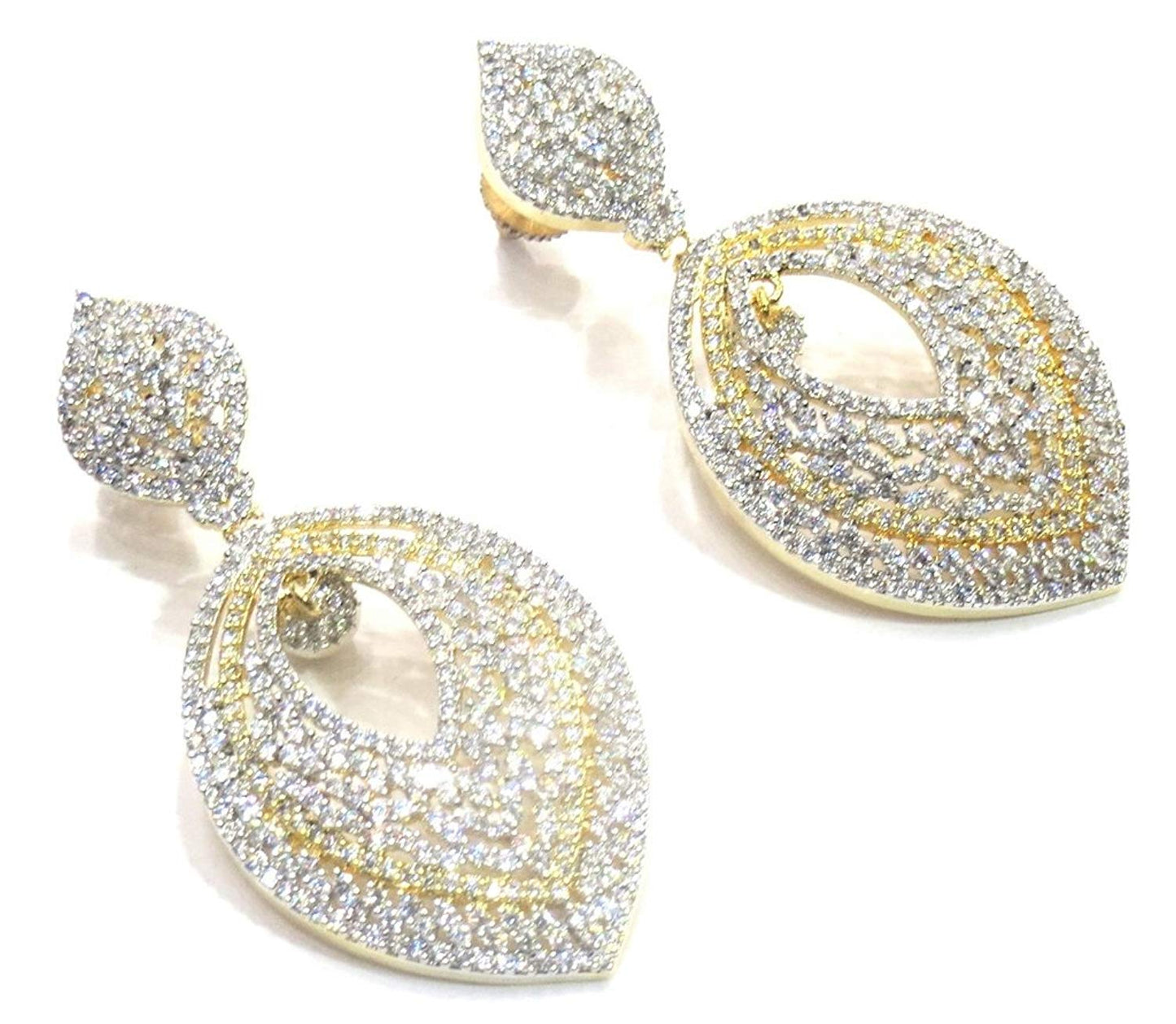 Jewelshingar Jewellery Fine Gold Plated Dangle & Drop Earrings For Girls ( 34305-ead )