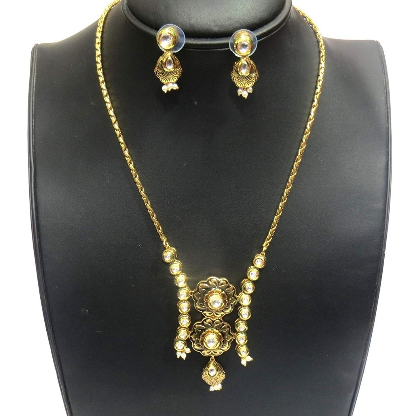 Jewelshingar Jewellery Fine Quality Gold Plated Pendant Set For Women ( 26162-acs )