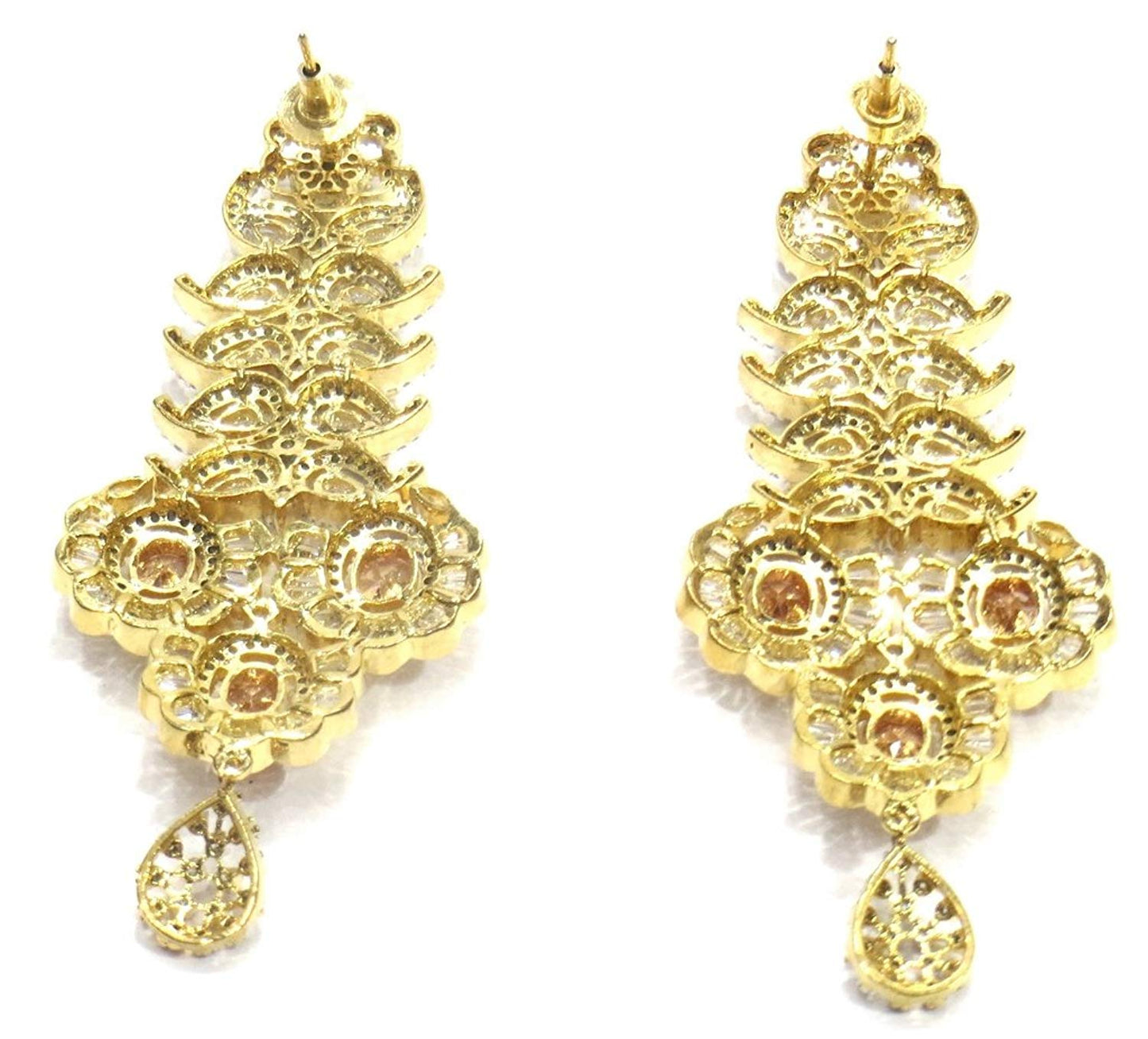 Jewelshingar Jewellery Fine Gold Plated Dangle & Drop Earrings For Girls ( 34414-ead-gold )