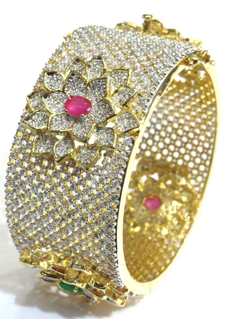 Jewelshingar Cubic Zirconia Single Bangle For Women Jewellery ( 7106-jb-single-a-2.6-2 ) - JEWELSHINGAR