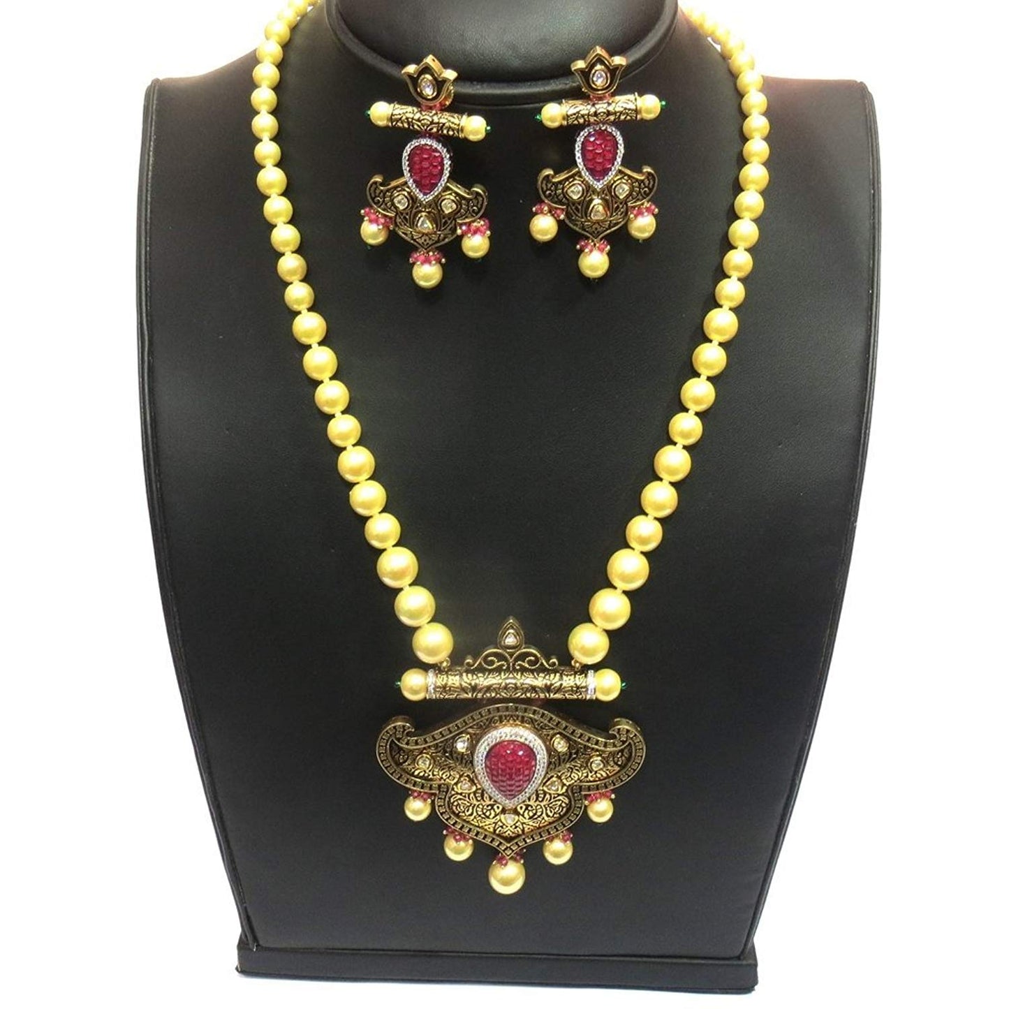 Jewelshingar Jewellery Fine Quality Gold Plated Pendant Set For Women ( 26787-acs )