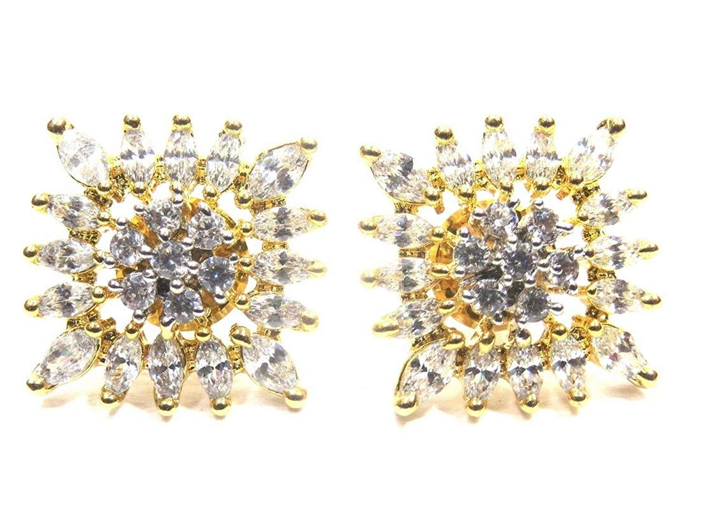 Jewelshingar Jewellery Diamond Looking Stud Earrings For Women ( 39205-ead-studds-plain )