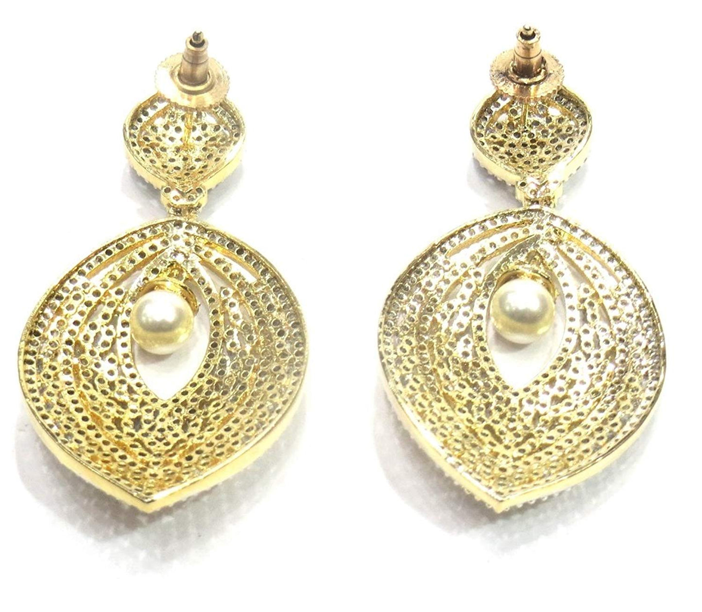 Jewelshingar Jewellery Fine Gold Plated Dangle & Drop Earrings For Girls ( 34305-ead )