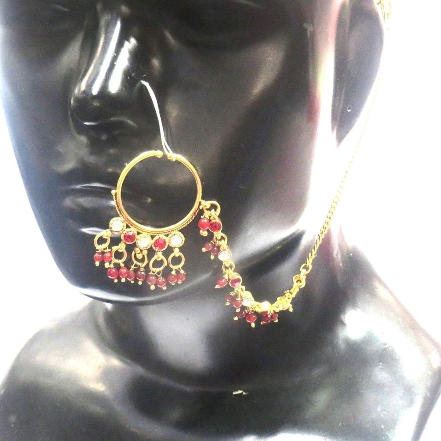 Jewelshingar Jewellery Fine Gold Plated Nath For Women ( 36666-nath )
