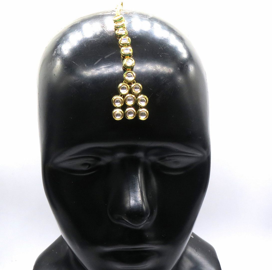 Jewelshingar Jewellery Gold Plated Kundan Maangtikka For Women ( 91914MTK )