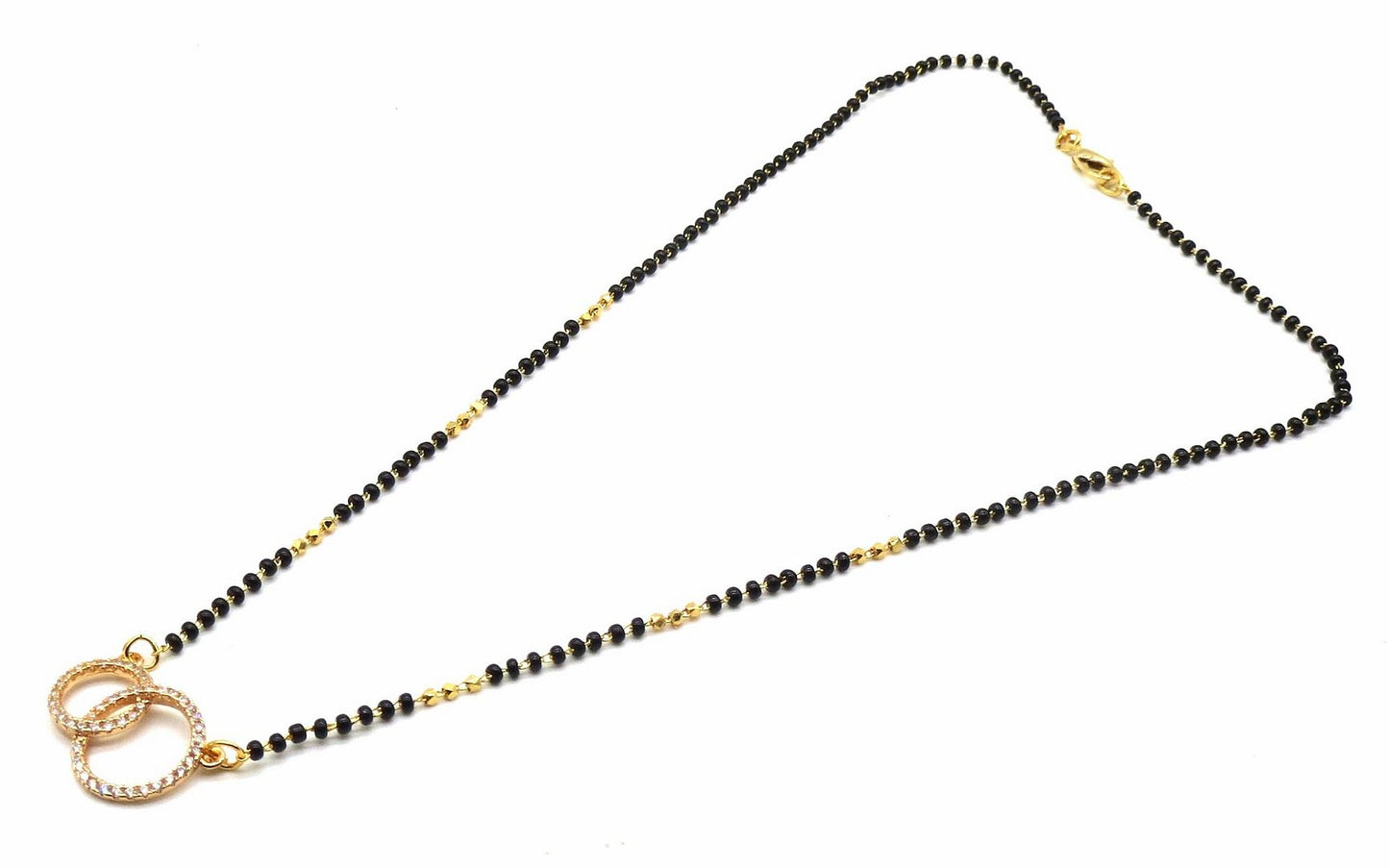 Jewelshingar Jewellery Gold Plated Diamond Looking Mangalsutra Pendant with chain For Women ( 91970MSS )