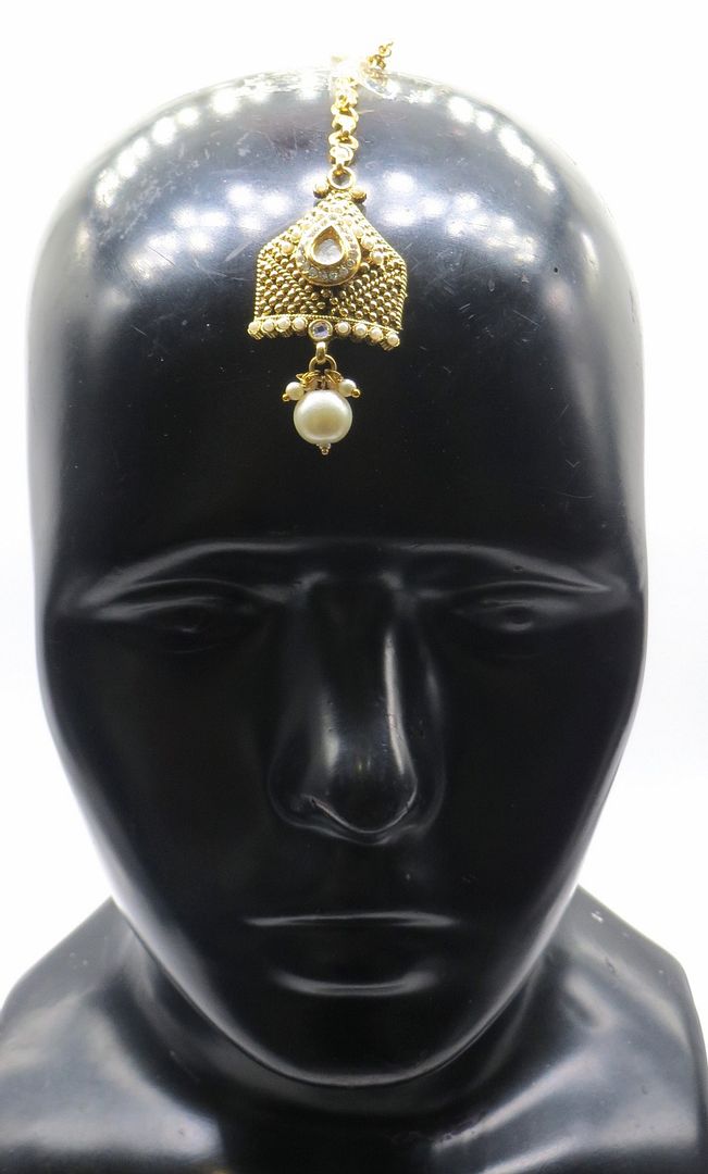 Jewelshingar Jewellery Gold Plated Polki Maangtikka For Women ( 91989MTP )